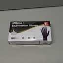 Schneider Nitrile Exam Gloves, Black Latex Free Powder Free Disposable Gloves for Medical, Cooking, Cleaning, and Food Prep (Large)