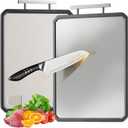 Titanium Cutting Board Double Sided for Kitchen,Large Chopping Board16.4211 InNon-Slip Edge Garlic Grater Titanium and Food-Grade Wheat Straw PP, Kitchen Necessities for Home