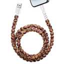 Aolcev for iPhone Charging Cord 3.3FT Cute Beaded Phone Charger Cable MFi Certified 66W Fast Charger Cord USB A Charging Cable for iPhone 14 13 12 11 Pro Max 8 7 6 Plus iPad Pro/Air/Mini Wooden