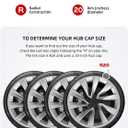 Model Y All-in-one Wheel Rim Protector for Tesla Model Y Juniper 20" Helix Wheel- Strips for Curb Rash Prevention Wheel Rim Protector Easy to Install (Sliver,4pcs) 