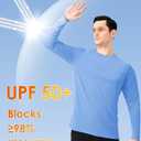 Boladeci Men's UPF 50+ Sun Protection UV SPF Shirts Long Sleeve Lightweight Quick Dry Swim T-Shirts Rash Guard (Medium)