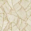 Livelynine White and Gold Wallpaper Peel and Stick Banana Leaf Wallpaper for Bedroom Bathroom Mural Self Adhesive Tropical Contact Paper Waterproof Large Tropical Leaves Wall Paper Decor 17.5x78.8
