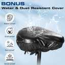 Zacro Bike Seat Cushion - Gel Padded Bike Seat Cover for Men Women Comfort, Extra Soft Exercise Bicycle Seat Compatible with Peloton, Outdoor & Indoor Bike Saddles