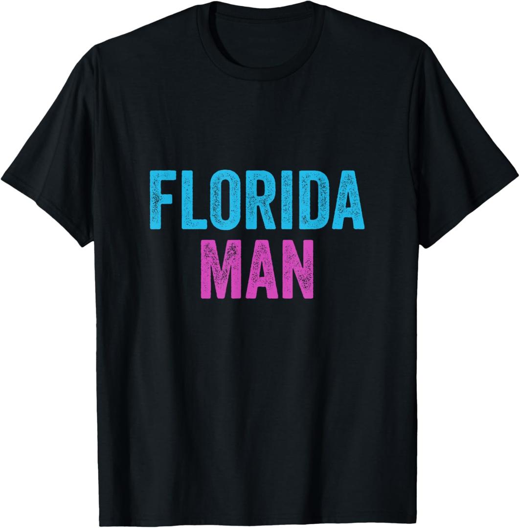 Vintage Florida Man Gift Funny 2021 Meme Florida T-Shirt Medium