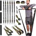Tube Resistance Bands for Working Out Men and Women - Exercise Bands Resistance Bands Set, Resistance Band Bar, Handles, Ankle Straps, Foot Straps and Door Anchor