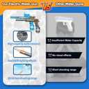 Electric Water Gun for Adults Kids, Automatic WaterGun with Led Light, Long Range Transparent Electric Squirt Gun Blaster Summer Outdoor Pool Party Toys Gifts for Boys Girls 2Pack(Blue Black)