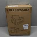 Toddle & Kids Chair,2-in-1 Soft Toddler Couches that Fold Out,Toddler Chairs Comfy 1-3 Years Old,Convertible Sofa to Lounge,Grey