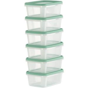 [6 Pack] Snap-On Airtight Food Storage Containers, 8.5 fl oz (1 Cup) | Small Snack Containers for Sauce, Sides & Meal Prep | Microwave, Freezer & Dishwasher Safe