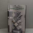 Gintan 9-Tier Space Saving Book Shelf with Storage, Bedroom Shelves Folding Bookshelves, No Installation Required Shelf Tree Metal Bookshelf for Living Room,Study,Home Office,Bed Room (Black)