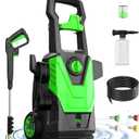 400PSI PowerWasher with 20FT Hose, 33FT Cordar, Lane, Patio Cleaning, Hydro Jet Pressure Hose Water Wand for Gutter Patio Car Garden Window, Green
