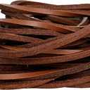 Genique Real/Genuine 3mm Leather Cord 5 Metres, 1/8 inch Leather Strips, Leather Shoe Laces, for Boot Laces, Necklace, Bracelets, Jewelry Making, Crafting, Baseball Glove Repair (Tan, 3MM)