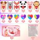 Valentines Day Slime 24 Pack, Mini Heart Galaxy Slime Cups with Valentine Cards & Individual Gift Bags, Classroom Exchange Gifts for Kids, Party Favors Goodie Bag Fillers, Stress Relief Fidget Toys