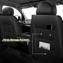 IKABEVEM for Toyota Tundra Seat Covers 2022-2025 2026 Crewmax Double Cab SR5 Limited Platinum TRD Pro Truck Pickup Car Seat Covers(Full Set/Blackline)