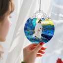 Religious Christmas Ornaments - Stained Glass Jesus Christ Ornament | Christian Christmas Decorations | God Jesus Home Decor | Xmas Tree Decor | Holiday Decor Christian Gifts | Religious Gifts
