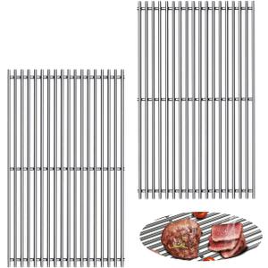 KEESHA 7528 Grill Grates Replacement 304 Stainless Steel Cooking Grate for Weber Genesis E310 E320 E330 S310 S320 S330 EP310 EP320 EP330 Grills 19.5'' x 12.9'' - 2 Pack