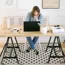 Office Chair Mat for Hardwood Floor, 72"x48" Easy Glide Computer Desk Mat Protector for Rolling Chair Under Desk Rug Nonslip Backing, Machine Wash, (Modern)