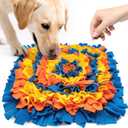 Pet Snuffle Mat for Dogs, Dog Feeding Mat, Nosework Training Mats for Foraging Instinct Interactive Puzzle Toys (Blue&Orange&Yellow)