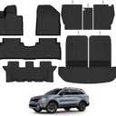 Floor Mats for 2016-2020 Kia Sorento 7 Seats (2nd Row Captain Seats), Cargo Mat with Backrest Mat & 2nd Row Backrest Mats, All Weather Replacement Protection for Kia Sorento Accessories