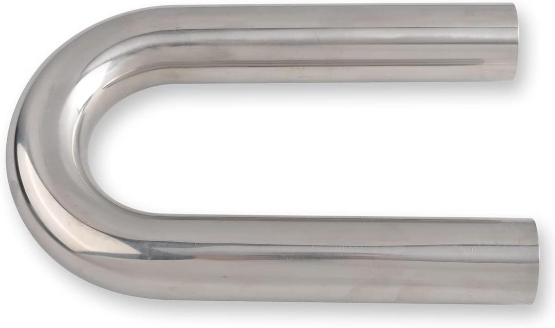 3.5 Inch 180 Degree DIY Custom Mandrel Exhaust Pipe Tube Pipe, T304 Stainless Steel, Universal Fit, 29 Inch End to End Length, 3.5'' OD Mandrel Bend Pipe