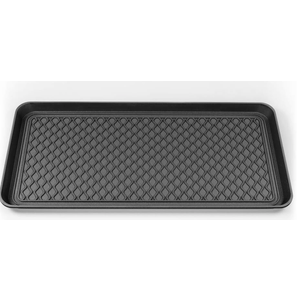 Finorder Multi-Purpose Boot Trays,  Black All Weather Heavy Duty Shoe Trays, Pet Feeding Mat, Use for Indoor and Outdoor, 30" x 15" x 1.2"