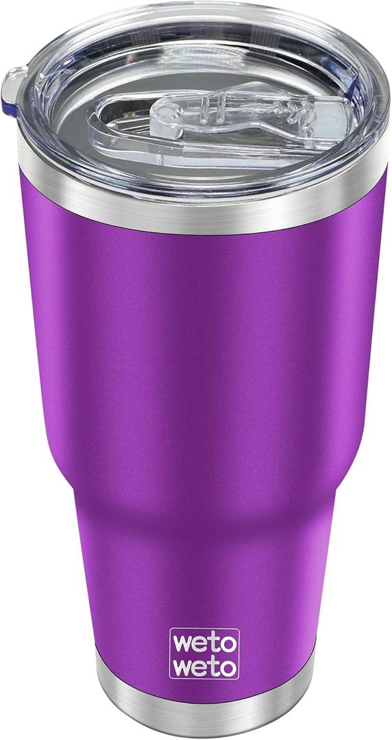 WETOWETO 30oz Tumbler, Stainless Steel Vacuum Insulated Water Coffee Tumbler Cup, Double Wall Powder Coated Spill-Proof Travel Mug Thermal Cup for Home Outdoor (Purple, 1 Pack) WETOWETO 30oz Tumbler, Stainless Steel Vacuum Insulated Water Coffee Tumbler Cup, Double Wall Powder Coated Spill-Proof Travel Mug Thermal Cup for Home Outdoor (Purple, 1 Pack)
