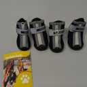 QUMY Dog Shoes for Small Dogs, Puppy Dog Boots & Paw Protectors for Winter Snowy Day, Summer Hot Pavement, Waterproof in Rainy Weather, Outdoor Walking, Indoor Hardfloors Skid-Resistant Sole Black 2, size 2: 1.59"x1.18"(L*W)