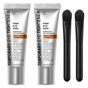 Perfection Eye Tightener Cream, Instant Firming Lifting Eye Cream for Wrinkles, Puffiness & Fine Lines, Gentle Skin Care All Skin Types-White-(2PCS with 2 Brushes)