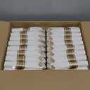 Goodluck 100 Pack Pre Rolled Gold Glitter Plastic Silverware, Wrapped Cutlery Set with Napkin Include 100 Forks, 100 Knives, 100 Spoons and 100 Napkins, Fancy Disposable Silverware for Party, Wedding