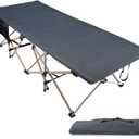 REDCAMP Oversized Camping Cots for Adults 500lbs, 33.5'' Extra Wide Tall Sleeping Cots Heavy Duty, XL Cots Portable for Outdoor Indoor Office, Dark Grey