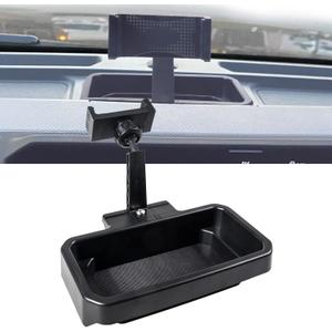 Dash Phone Mount Holder for 2021 2022 2023 2024 2025 New Ford Bronco 2/4 Door Interior Accessories Center Console Dashboard Storage Tray Cell Phone Bracket, Not for B&Q Upgraded Stereo