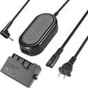 Gonine LP-E8 Dummy Battery and ACK-E8 AC Power Adapter Kit for Canon EOS Rebel T5i T4i T3i T2i 700D 650D 600D 550D - Continuous Power Supply for Video Recording, Live Streaming.