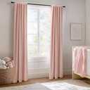 100% Blackout Shield Linen Blackout Curtains for Bedroom 108 Inches Long, Back Tab/Rod Pocket Living Room Drapes, Thermal Insulated Blackout Curtains 2 Panels Set, 50" W x 108" L, Blush Pink
