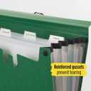 Five Star 6 Pocket Expanding File Organizer, Plastic Expandable File Folders with Pockets and Tab Inserts, Holds 11" x 8-1/2", Bungee Closure, Forest Green (72925)
