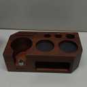 KHAVA Espresso Tamping Station | Wooden Coffee Tamper Station 51-54 mm | Espresso Organizer & Portafilter Holder | Coffee Station Organizer for Countertop | Espresso Accessories for Coffee Bar, Brown