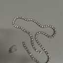  20.5" HH Bling Empire Iced Out Chains for Men Silver and Gold Diamond Tennis Necklaces-Mens Hip Hop Baguette Tennis Chains