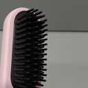 Go Brush Pro for Short Hair Hair Straightener Brush Cordless & Portable with 300M Negative Ions, 4 Temps Fast Heating, Game Day Ready Styling Tool for Watch Parties, Travel & Daily Use Nude Pink