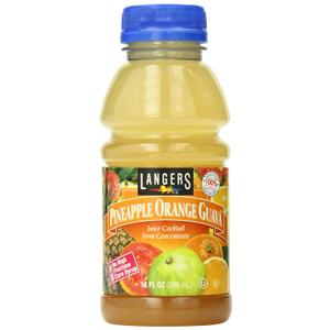 Langers Juice Cocktail, Pineapple Orange Guava, 10 Fl Oz (Pack of 12) (EXP 10/16/25)