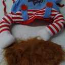 Pet Deadly Dog Costume, Cute Dog Cosplay Halloween Christmas Funny Pet Clothes Party Costume for Small Medium and Large Dogs (Small)