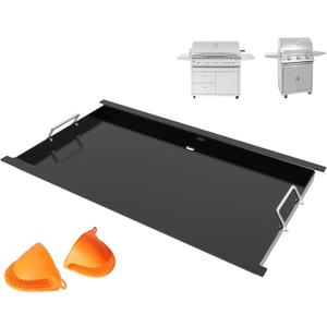 Full Size Griddle Insert for Blaze Grill 4/5 Burner Gas Grill, Non-stick Flat Top Griddle Plate Replacement for BLZ-4LTE BLZ-5 Summerset Sizzler 32"" & 40'', RCS RJC32A, 29''L x 17.9''W Carbon Steel