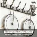 4 Dual Suction Cup Hooks Bar, Bathroom, Kitchen, Home, Glass, Mirror, Tile. Reusable, ABS+Aluminium, Waterproof, Rustproof, No Drill. Hang Towel, Robe, Loofah, Sponge, Coat (Gray, 4 Hooks)