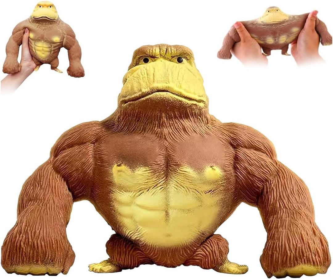 Stretchy Gorilla Fidget Toy, Stress Relieving Splat Monkey, Squishy Monkey Toy, Ideal Gifts for Kids, Birthday & Christmas