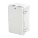 Mollom Outdoor Junction Box for Electrical Project Waterproof IP67 with Hinged Grey Cover, Stainless Steel Latch, Mounting Plate, and Wall Brackets(260x160x130mm | 10.2x6.3x5.1In)