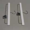 Deluxe Wooden Pants Hangers Solid Wood Bottom Jeans Hanger Skirt Hanger with 2-Adjustable Clips 2 Pack