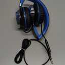 AILIHEN C8 Kids Headphones Wired, On-Ear Headphones with Microphone and Volume Control Foldable Corded Stereo 3.5mm Headset for School Teens Smartphones Chromebook Laptop Tablets Travel (Black Blue) (Medium)