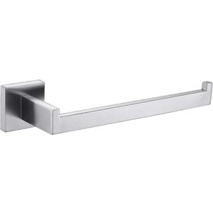 TASTOS Premium Stainless Steel Hand Towel Holder, Square Hand Towel Ring Heavy Duty Wall Mounted Modern Hand Towel Bar for Bathroom Kitchen, Brushed Nickel