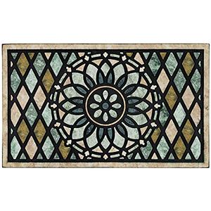 CHICHIC Welcome Door Mat 17 x 30 Inch Front Doormat Outdoors for Home Entrance Outdoors Mat for Outside Entry Way Doormat Entry Rugs, Heavy Duty Non Slip Rubber Back Low Profile, Flower