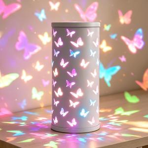 Butterfly Projector Rotating Night Light Bedroom Decor Mood Lighting Gifts