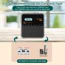 Cassette Tape Player Recorder, Cassette to MP3 Converter, Record to Cassettes/USB/SD Card, LCD Display, Power by USB C or AA Battery, Built-in Speaker, Headphone Jack and Mic