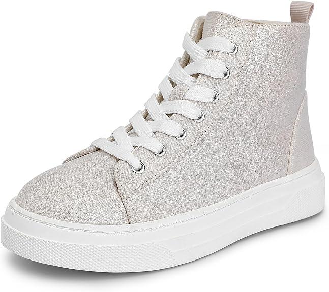 CCVON Girls Sneaker High Top Shoes Cute Kids Boots Platform Shoes Little Kids/Big Kids, Size: 3