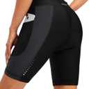 Bikewa Women's 4D Padded Bike Shorts Cycling Riding Road Biking Bicycle Cycle Shorts for Women Zipper Pockets, Large
